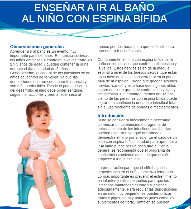 radioactividad Apariencia Fuera Cómo enseñar a ir al baño a los niños con Espina Bífida - Spina Bifida  Association